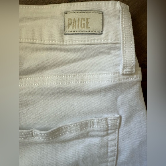 PAIGE JACQUELINE STRAIGHT OPTIC WHITE JEANS NWOT EXCELLENT COND - Picture 7 of 7